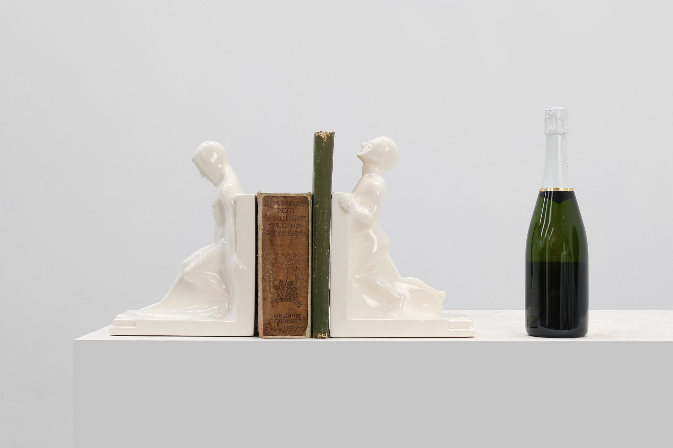 Pair Ceramic bookends by Godofridus Boonekamp for Plateelbakkerij Schoonhoven, Netherlands ca. 1920thumbnail